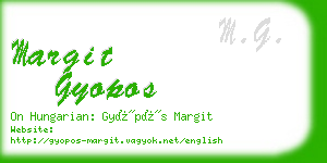 margit gyopos business card